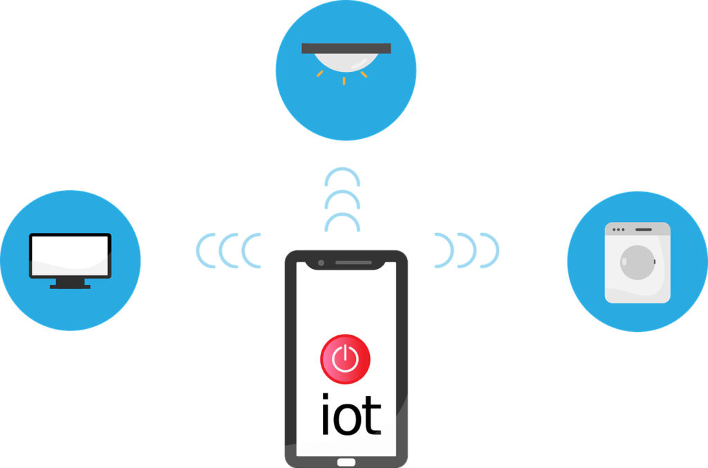 Free internet of things iot network vector